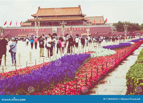 Beijing China 20 May 2018 Tianamen Square And Entrance To Th