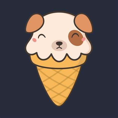 Kawaii Cute Puppy Dog Ice Cream Dog T Shirt Teepublic