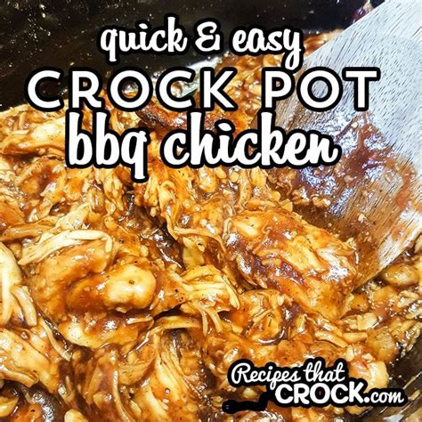Drizzle 1 tablespoon olive oil over bottom of the liner or slow cooker. Quick Easy Crock Pot BBQ Chicken- Salads, Sandwiches ...