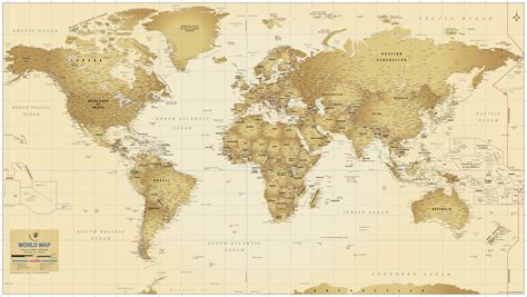World Decorator Wall Map By Maps Of World Mapsales