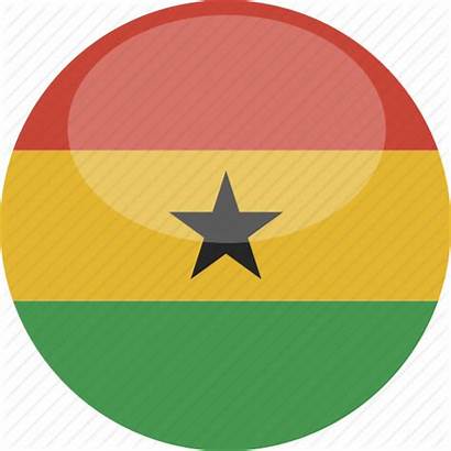 Ghana Flag Circle Gloss Icon Icons Flags