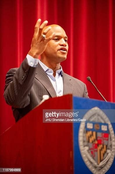 Low Angle View Of Wes Moore Author And Social Entrepreneur Speaking