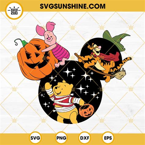 Winnie The Pooh Halloween SVG, Winnie The Pooh Characters Mouse Ear
