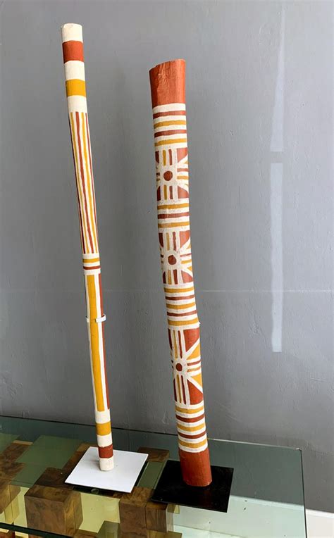 An Australian Aboriginal Painted Totem Pole From Elcho Island