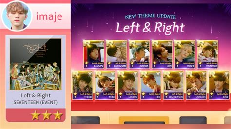 [superstar Pledis] Seventeen Left And Right ↔️ Hard Mode All Perfect Gameplay Youtube