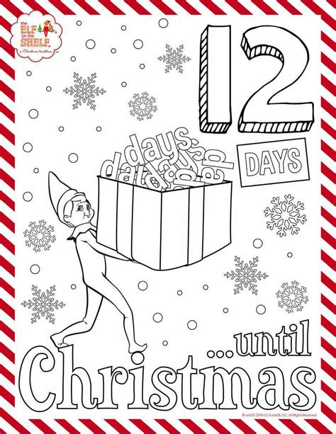 Twelve Days Of Christmas Printable Coloring Pages Inerletboo