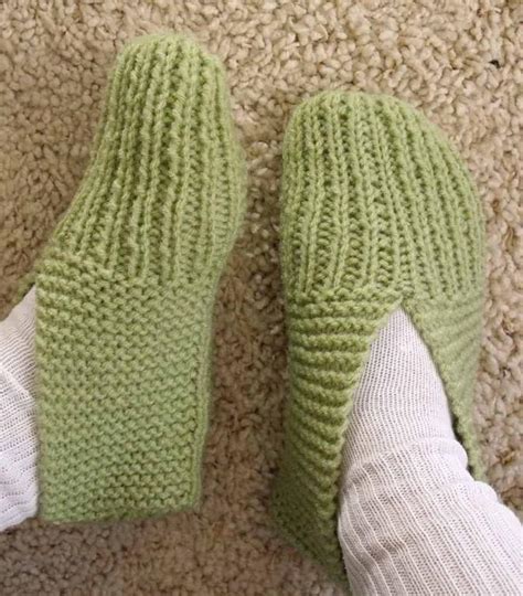How To Knit Adult Slippers Knitting Pattern