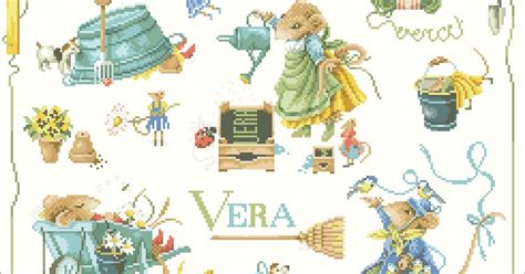 Counted cross stitch cow patterns. Vera Mouse - Counted cross stitch patterns and charts