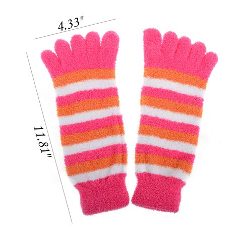 Stripes Wholesale Colorful Womens Girl Stripe Fuzzy Warm Toe Socks Bright Multi Ebay
