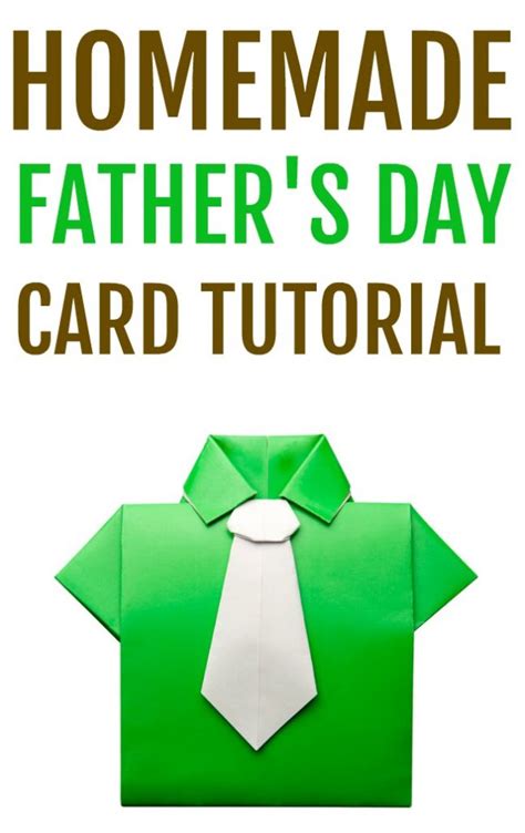 Whether you're going for simple or super complex, take a look at some ideas below to get your creative juices flowing! DIY Father's Day Shirt Card - Origami Shirt & Tie Craft
