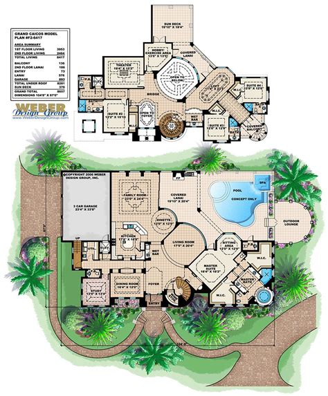 Mediterranean House Plan Luxury 2 Story Home Floor Plan