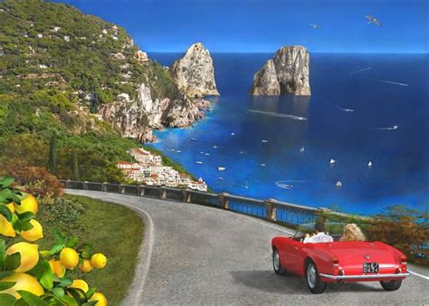 View Of Capri Poster Print By Dominic Davidson 18 X 9
