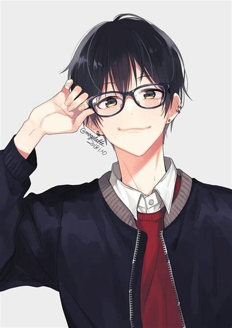 Handsome Anime Boy With Glasses And Black Hair Anime Wallpaper Hd