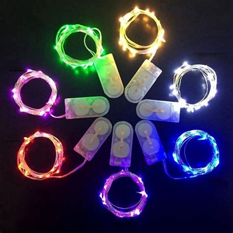 2m 20led Copper Wire String Light Button Battery Operated Wedding Party