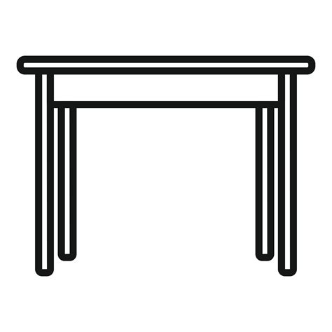 Modern Table Icon Outline Vector Wood Furniture 15157542 Vector Art At