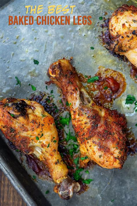 Just trim, pat dry, simple spices, and bake them in the oven. Baked Chicken Drumsticks - with crispy skin and juicy ...