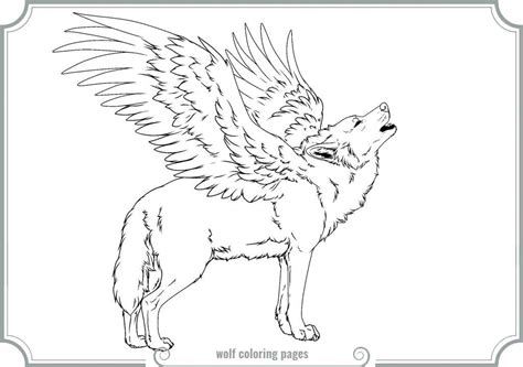 Coloring Pages Of Wolf With Wings Coloring Pages