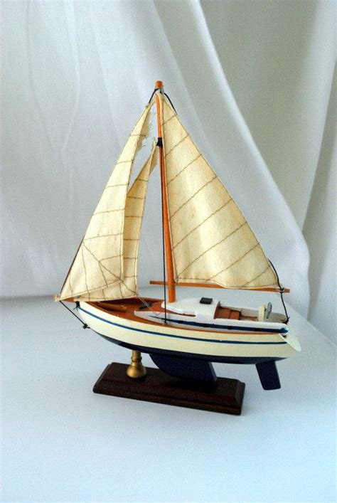 Vintage Sailboat Vintage Wooden Sailboat Coastal Decor