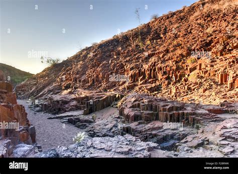 Basalt Volcanic Rocks Known As The Organ Pipes In Twyfelfontein