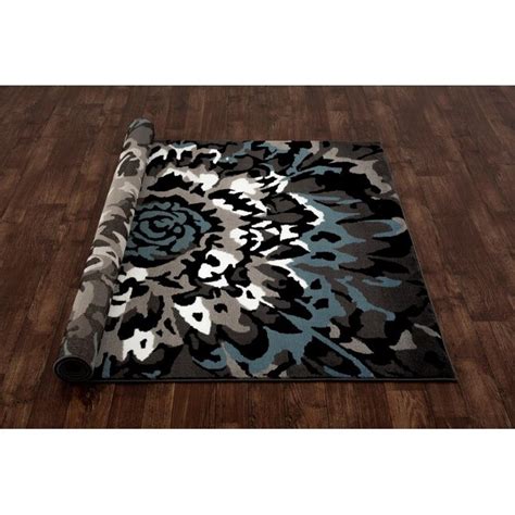 World Rug Gallery Florence 5 X 7 Gray Indoor Floralbotanical Mid