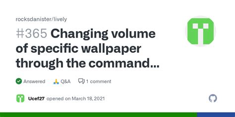 Changing Volume Of Specific Wallpaper Through The Command Line