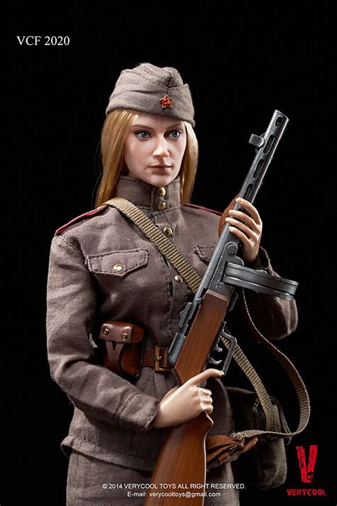 Vcf2020 Female Soldier Soviet Female Action Figure Model In Action