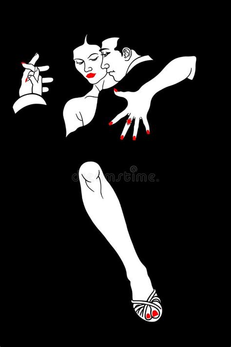 Beautiful Passionate Man And Woman Perform A Tango Dance Stock Vector Illustration Of Dance