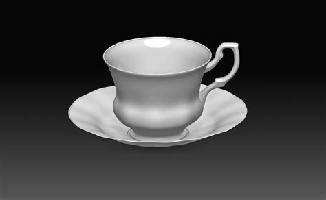 Free Stl File Service Tea Cup And Saucer・template To Download And 3d