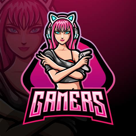 Ladies Gamers Esport Logo Mascot Design 7101841 Vector Art At Vecteezy