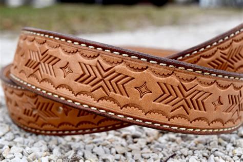 Tooled Western Belt Sedona Style Leather Leather Belts Western Belts