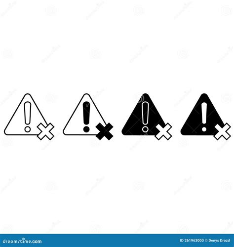 Simple Set Of Warnings Related Vector Icons Contains Such Signs As