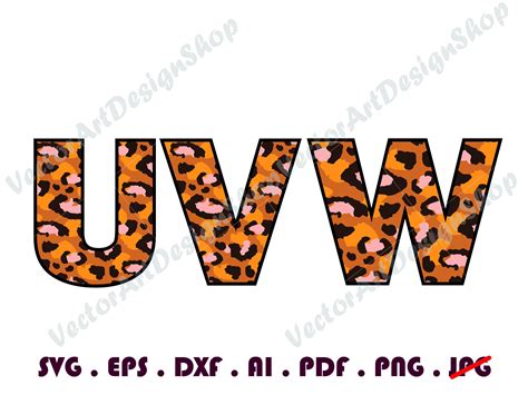 Leopard Schrift Svg 2 Leopard Print Svg Schriftart Für Etsy