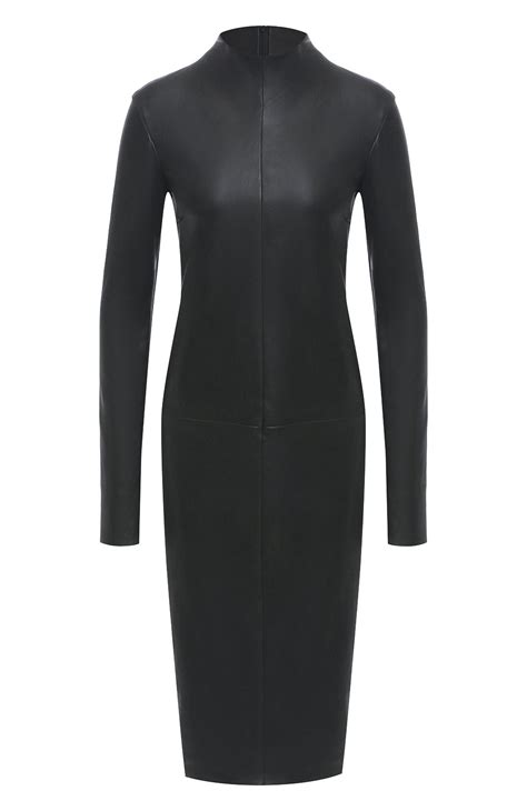 Женское черное кожаное платье Drome — купить в интернет магазине ЦУМ