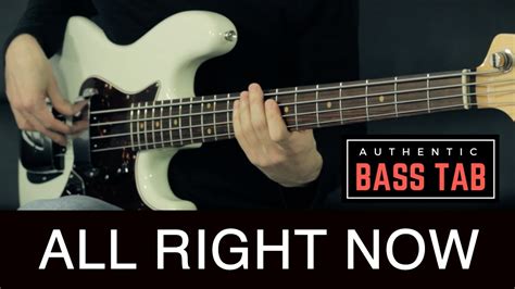 Free All Right Now Authentic Bass Cover Bruno Tauzin Youtube