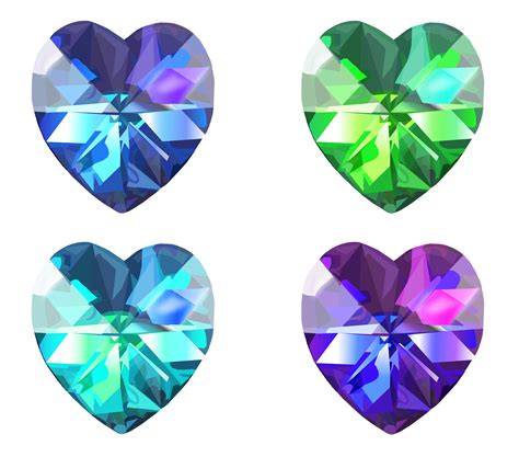 Realistic Heart Crystals 1 By Anisa Mazaki On Deviantart