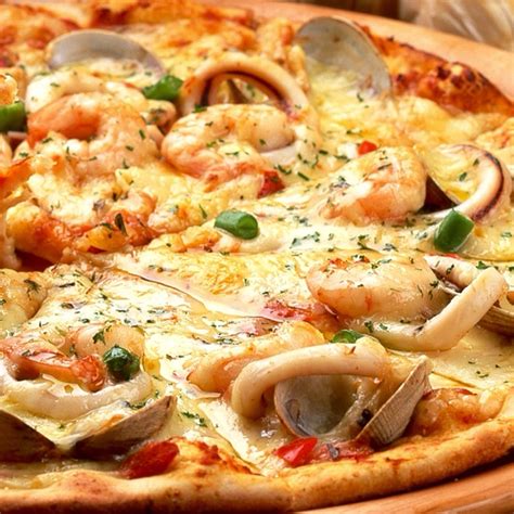 Seafood Pizzaextremely Delish Yummy Seafood Italian Recipes Food