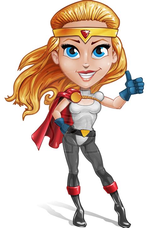 Female Superhero Cartoon Vector Character Graphicmama Female