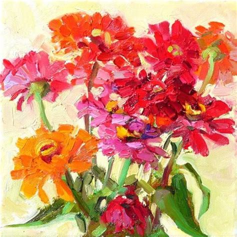 Daily Paintworks Original Fine Art Joy Olney Oil Painting Flowers