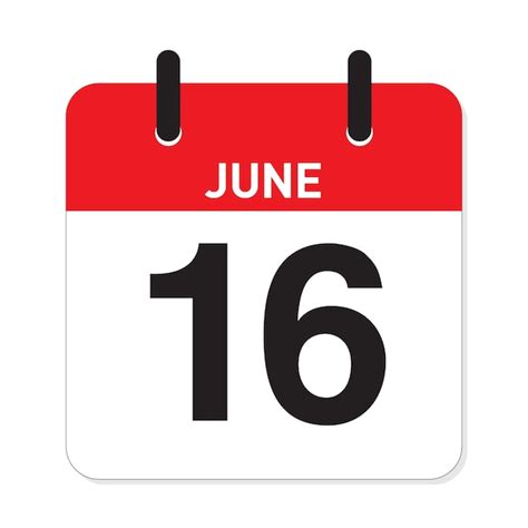 Premium Vector Calendar June 16