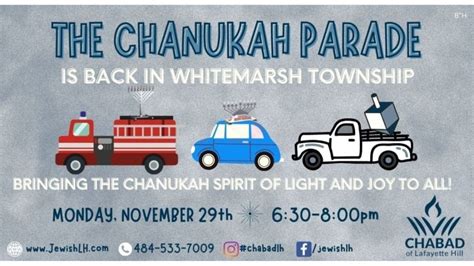 Chanukah Parade In Whitemarsh Morethanthecurve