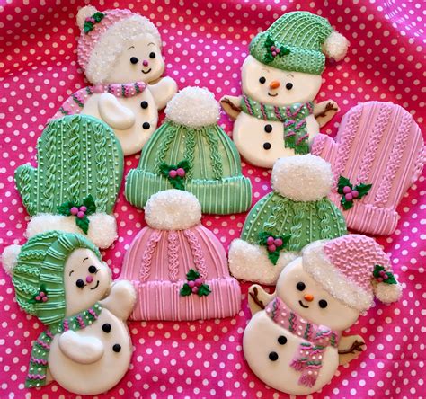 Snowmen Hats And Mittens Made Out Of Cookies