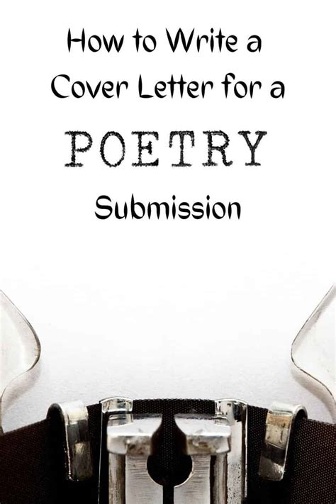 How To Write A Cover Letter For A Poetry Submission