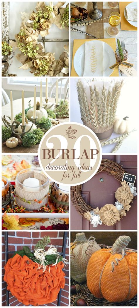 20 Beautiful Burlap Fall Decorating Ideas Sand And Sisal