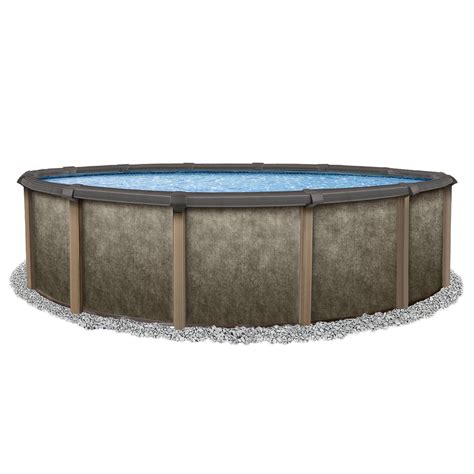 Riviera Round 54 In Deep Steel Wall Hybrid Above Ground Pool W 8 In T
