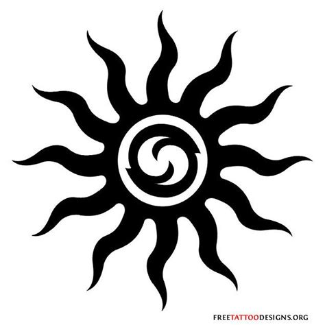 Tribal Sun Tattoo Designs