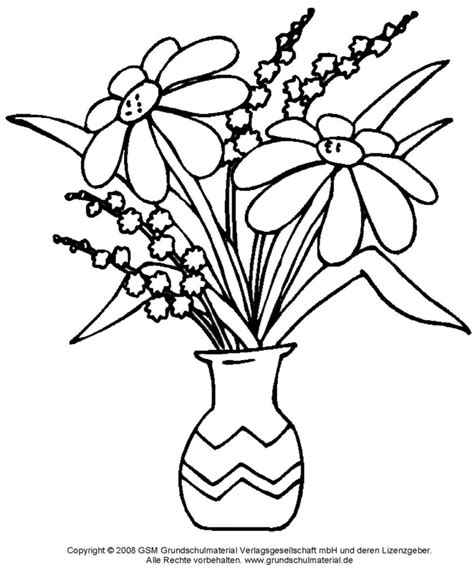 #ausmalbilder | #malvorlagen | #blumen | #ausmalbilderblumen | #kindergarten | #coloring | #. Ausmalbild - Blumenstrauß 5 - Medienwerkstatt-Wissen ...