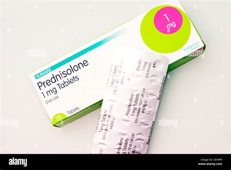 Prednisolone Tablets Corticosteroids Steroids Medication Stock Photo