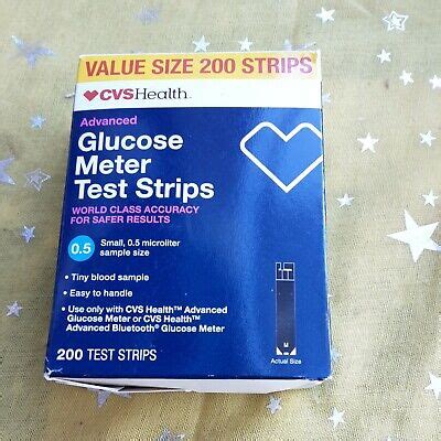 CVS Health Advanced Glucose Meter Test Strips 200 CT Diabetes Test