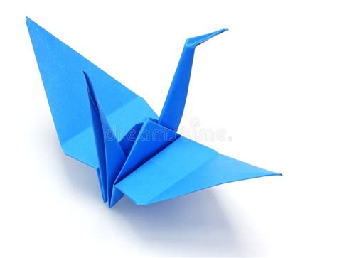Blue Origami Paper Crane Stock Photo Image Of Hope Origami 20953832