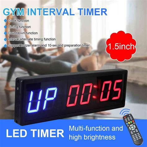 Aluminum Timers 15 Programmable Led Interval Timer Big Stopwatch